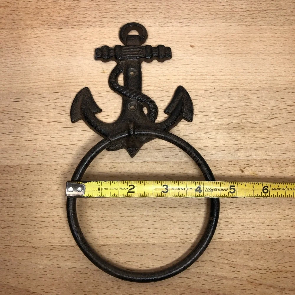 Cast Iron Anchor Rustic Wall Decor Nautical - Coastal Towel Holder